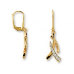 BOUCLES D'OREILLES PLAQUE OR