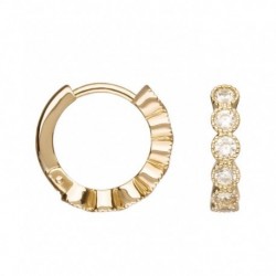 BOUCLES D'OREILLES PLAQUE OR