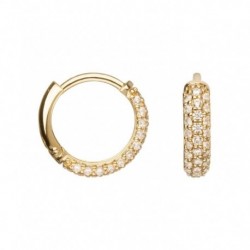 BOUCLES D'OREILLES PLAQUE OR