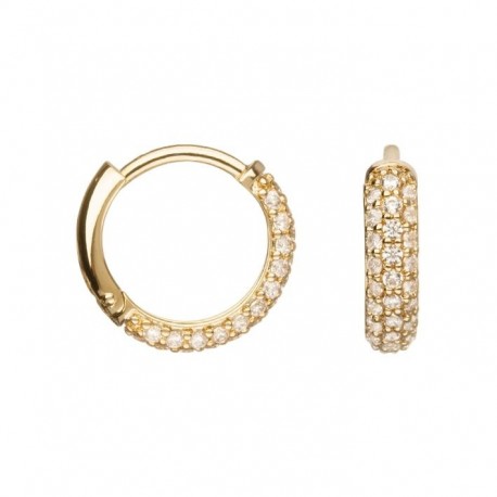 BOUCLES D'OREILLES PLAQUE OR