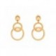 BOUCLES D'OREILLES PLAQUE OR