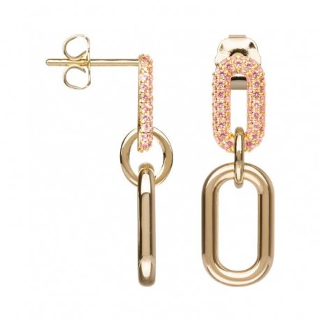 BOUCLES D'OREILLES PLAQUE OR