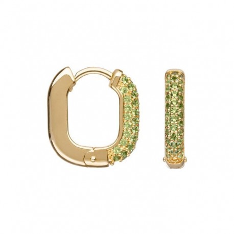 BOUCLES D'OREILLES PLAQUE OR