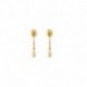 BOUCLES D'OREILLES PLAQUE OR