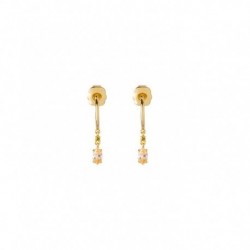 BOUCLES D'OREILLES PLAQUE OR
