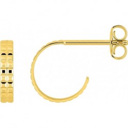 BOUCLES D'OREILLES PLAQUE OR