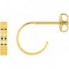 BOUCLES D'OREILLES PLAQUE OR