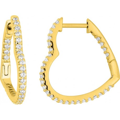 BOUCLES D'OREILLES PLAQUE OR