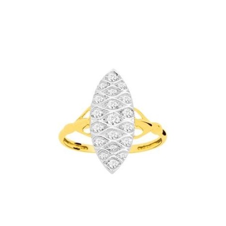BAGUE PLAQUE OR