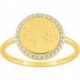 BAGUE PLAQUE OR
