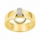 BAGUE PLAQUE OR