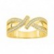 BAGUE PLAQUE OR