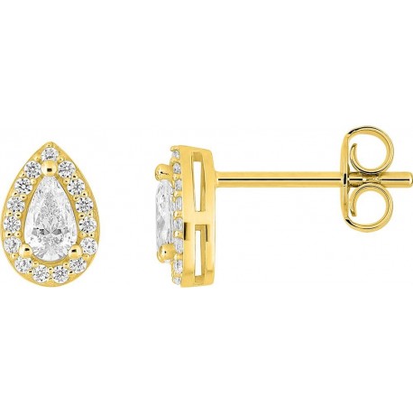 BOUCLES D'OREILLES PLAQUE OR