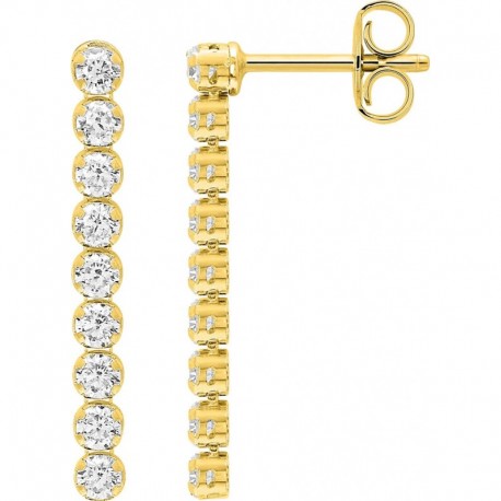 BOUCLES D'OREILLES PLAQUE OR