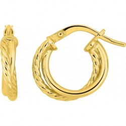 BOUCLES D'OREILLES PLAQUE OR