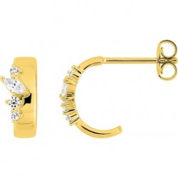 BOUCLES D'OREILLES PLAQUE OR