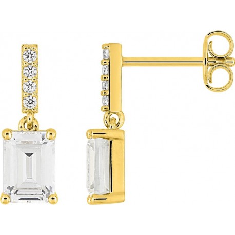 BOUCLES D'OREILLES PLAQUE OR