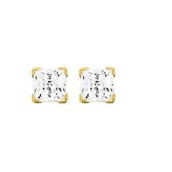 BOUCLES D'OREILLES PLAQUE OR