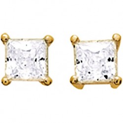 BOUCLES D'OREILLES PLAQUE OR