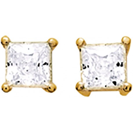 BOUCLES D'OREILLES PLAQUE OR