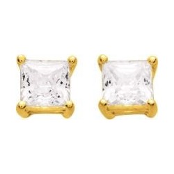 BOUCLES D'OREILLES PLAQUE OR