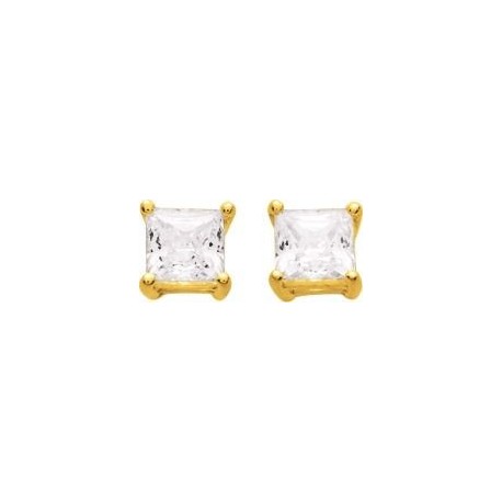 BOUCLES D'OREILLES PLAQUE OR