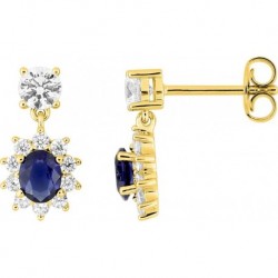 BOUCLES D'OREILLES PLAQUE OR