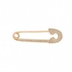 BROCHE PLAQUE OR