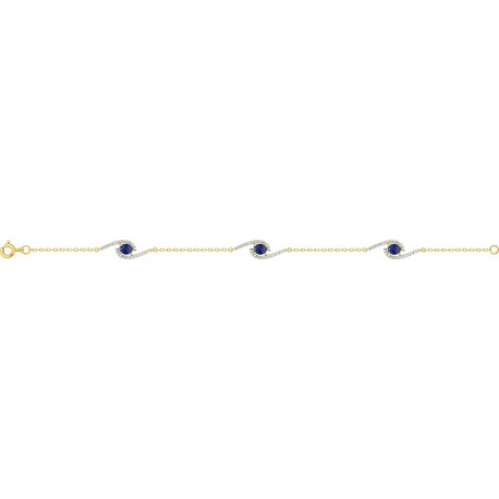 BRACELET PLAQUE OR