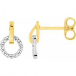 BOUCLES D'OREILLES PLAQUE OR