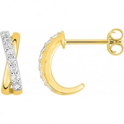 BOUCLES D'OREILLES PLAQUE OR