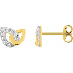 BOUCLES D'OREILLES PLAQUE OR