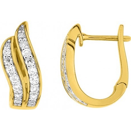 BOUCLES D'OREILLES PLAQUE OR