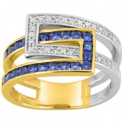 BAGUE PLAQUE OR