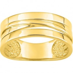 BAGUE PLAQUE OR