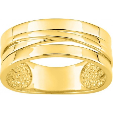 BAGUE PLAQUE OR