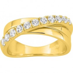 BAGUE PLAQUE OR
