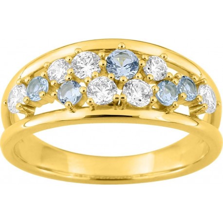 BAGUE PLAQUE OR