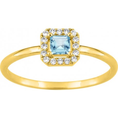 BAGUE PLAQUE OR