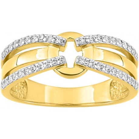 BAGUE PLAQUE OR