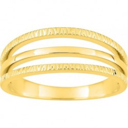 BAGUE PLAQUE OR