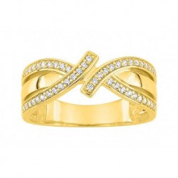 BAGUE PLAQUE OR
