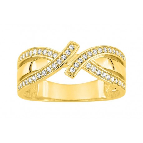 BAGUE PLAQUE OR