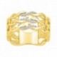 BAGUE PLAQUE OR