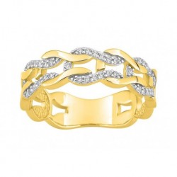 BAGUE PLAQUE OR