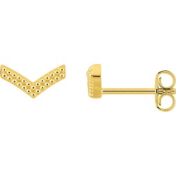 BOUCLES D'OREILLES PLAQUE OR