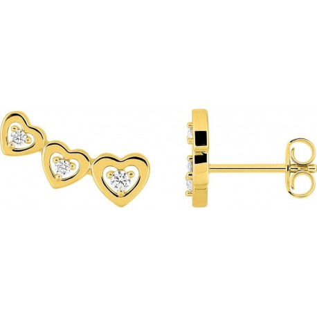 BOUCLES D'OREILLES PLAQUE OR