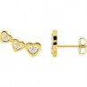 BOUCLES D'OREILLES PLAQUE OR