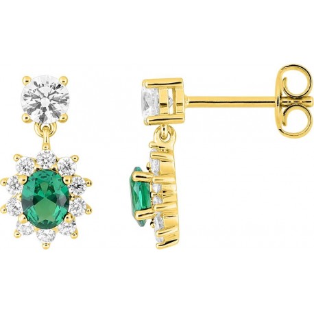 BOUCLES D'OREILLES PLAQUE OR
