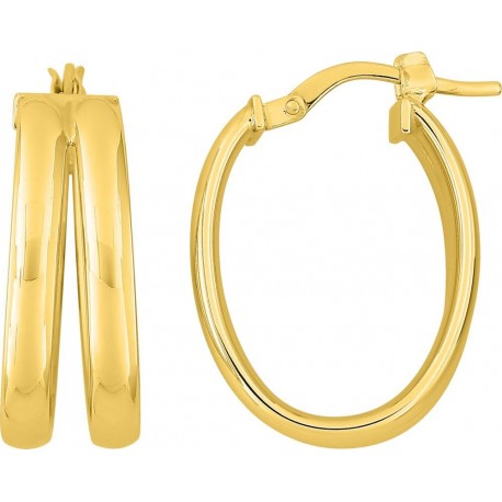 BOUCLES D'OREILLES PLAQUE OR